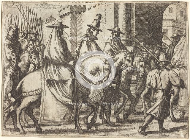 Entry into Ferrara [recto], 1612. Creator: Jacques Callot.
