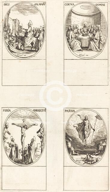 Entry into Jerusalem; Last Supper; Crucifixion; Resurrection. Creator: Jacques Callot.