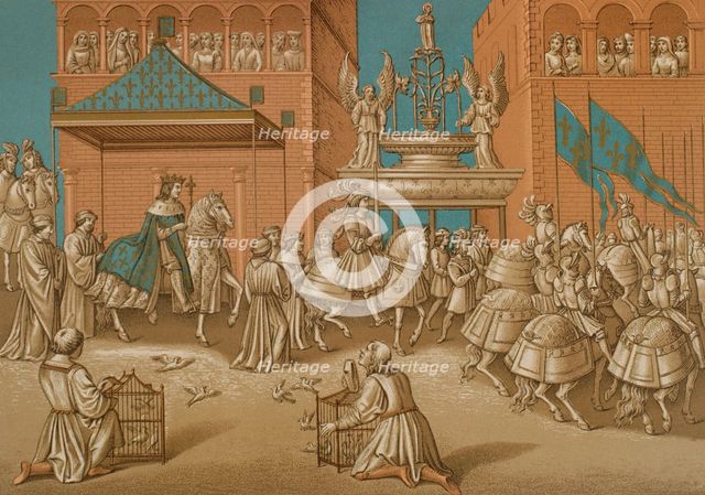 Entry of Charles VII into the city of Paris, 12 November 1437, (1878).  Creator: Unknown.