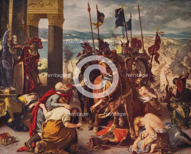 'Entry of Crusaders into Constantinople', 1840, (c1915). Artist: Eugene Delacroix.