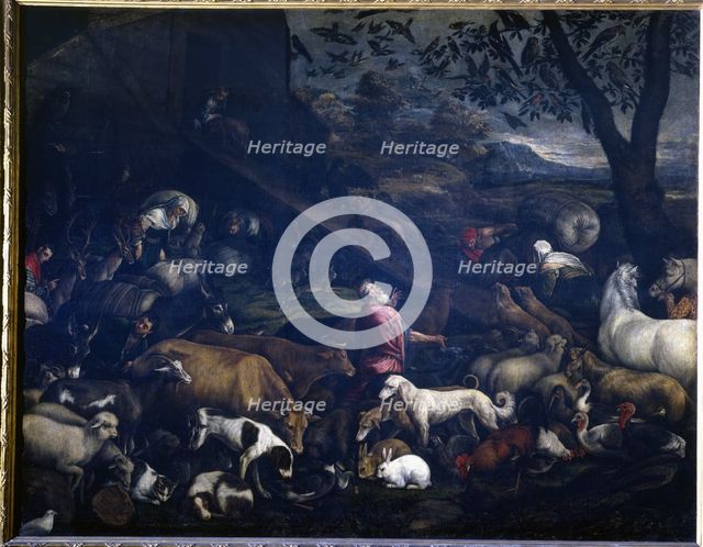 'Entry of animals into Noah's Ark', 15th-16th century. Creator: Bassano, Jacopo da Ponte (1510 - 1592).