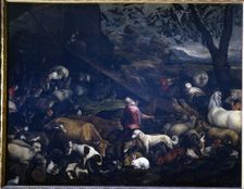 Entry of animals into Noah's Ark 15th-16th century. Creator: Bassano, Jacopo da Ponte (1510 - 1592)