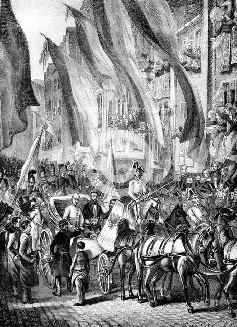 Entry of Archduke John of Austria into Frankfurt, Germany, 11 July 1848.  Artist: Anon
