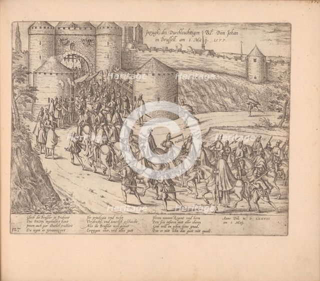 Entry of Don Juan of Austria into Brussels on May 1, 1577 Creator: Frans Hogenberg.