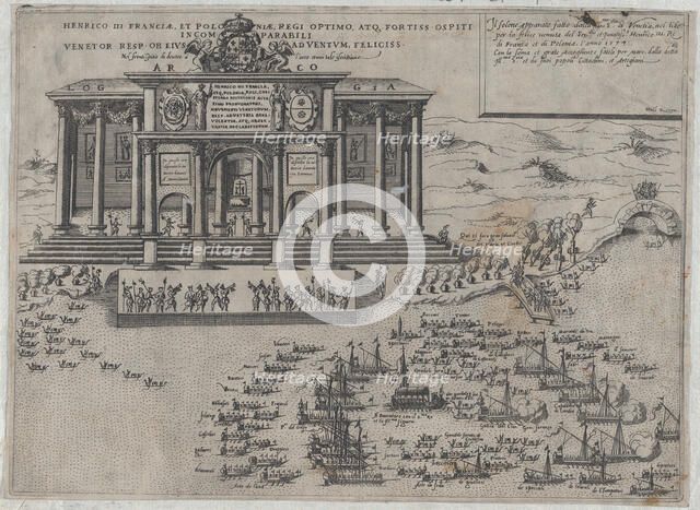 Entry of Henri III, King of France and Poland, into Venice, 1574. Creator: Domenico Zenoi.