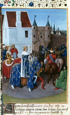 Entry of John II to Paris, 14th century, (1455-1460). Artist: Jean Fouquet