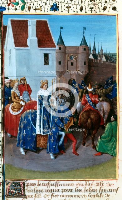 Entry of John II to Paris, 14th century, (1455-1460).  Artist: Jean Fouquet