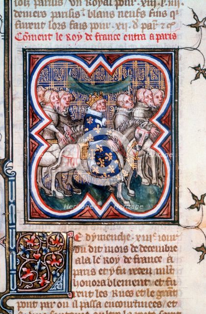 Entry of John II to Paris, July 1360, (1375-1379). Artist: Unknown