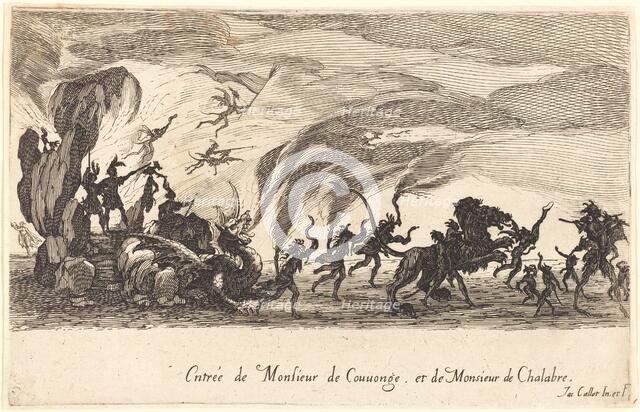 Entry of M. de Couvonge and M. de Chalabre, 1627. Creator: Jacques Callot.