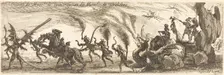Entry of M. de Couvonge and M. de Chalabre [extra plate], 1627. Creator: Jacques Callot