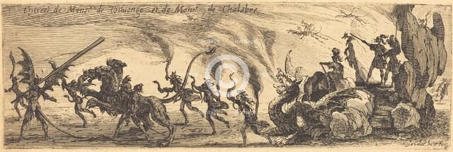Entry of M. de Couvonge and M. de Chalabre [extra plate], 1627. Creator: Jacques Callot.