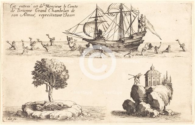 Entry of M. le Comte de Brionne, Grand Chamberlain of His Highness,Representing Jason, 1627. Creator: Jacques Callot.