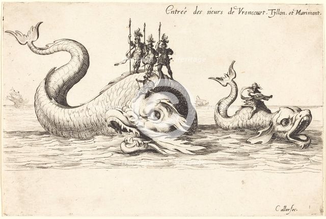 Entry of Mm. de Vroncourt, Tyllon, and Marimont, 1627. Creator: Jacques Callot.