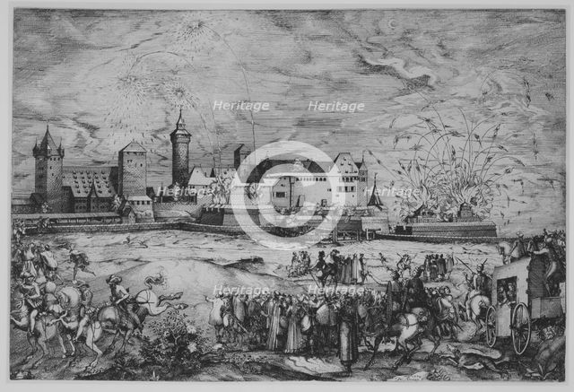 Entry of Maximilian II into Nuremberg, June 7, 1570 Creator: Jost Ammon.