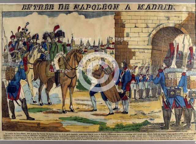 Entry of Napoleon in Madrid ', engraving by Jean Charles Pellerin.