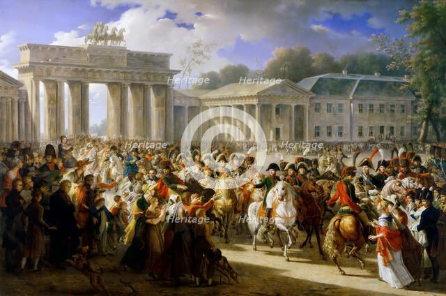 Entry of Napoleon into Berlin, 27 October 1806. Artist: Meynier, Charles (1768-1832)