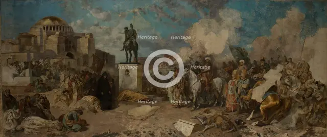 Entry of Sultan Mehmed II to Constantinople, between 1874-1884. Creator: Stanislaus von Chlebowski.