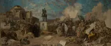 Entry of Sultan Mehmed II to Constantinople, between 1874-1884. Creator: Stanislaus von Chlebowski