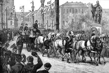 Entry of the newly married Crown Prince and Princess of Sweden at Stockholm, 1881. Creator: Unknown