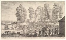 Entry of the Count of Thurn and Taxis into Hemissen, ca. 1651. Creator: Wenceslaus Hollar