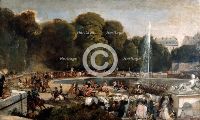 'Entry of the Duchess of Orleans in the garden of Tuileries', 1841. Artist: Eugene Louis Lami