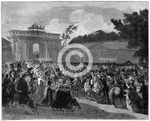 Entry of the French army into Berlin, 27th October 1806 (1882-1884). Artist: Unknown