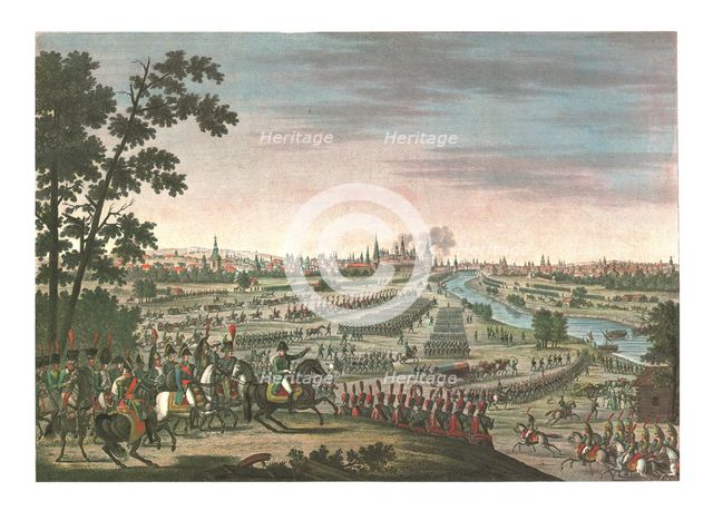 Entry of the French into Moscow, 14 September 1812, (c1850). Artists: François-Louis Couché, Edme Bovinet.