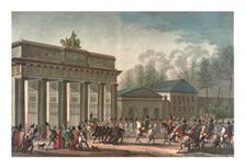 Entry of the French into Berlin, 27 October 1806, (c1850). Artist: Edme Bovinet