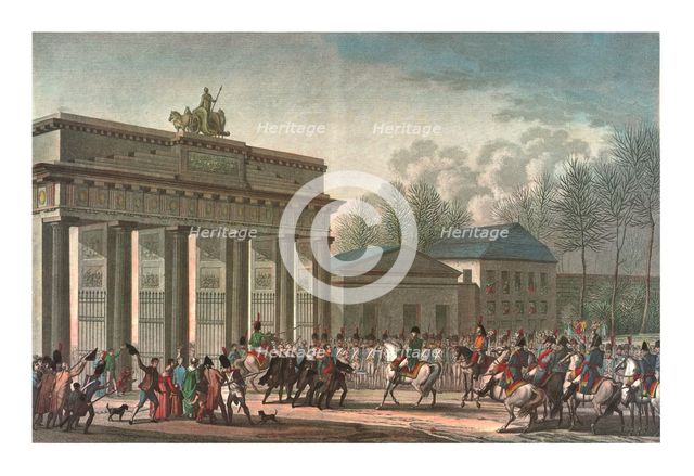 Entry of the French into Berlin, 27 October 1806, (c1850). Artist: Edme Bovinet.