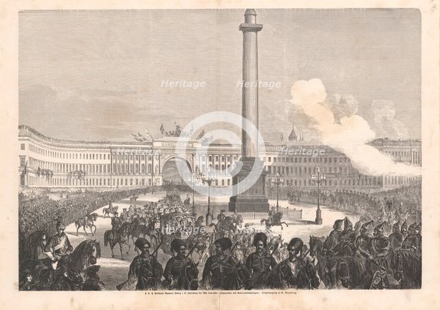 Entry of the Princess Dagmar of Denmark into St. Petersburg on 23 September 1866, 1866. Creator: Gamborg, Knud (1828-1900).