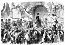 Entry of Victor Emmanuel into Naples - sketched in the Toledo..., 1860. Creator: Unknown