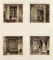 [Entryway to the Renaissance Court; Doorway from an Old Palace of the Dorias; The Ghib..., ca. 1859. Creator: Attributed to Philip Henry Delamotte