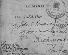 Envelope addressed by Colour-Sergeant Edwards, 2nd Royal Irish Rifles 1900
