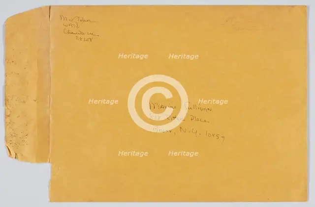 Envelope addressed to Maxine Sullivan, July 7, 1983. Creator: Unknown.