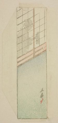 Envelope of woman behind sliding screens, n.d. Creator: Ando Hiroshige