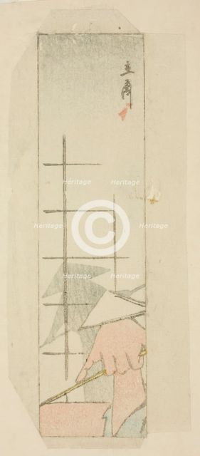 Envelope with hand shadow of boatman, n.d. Creator: Ando Hiroshige.