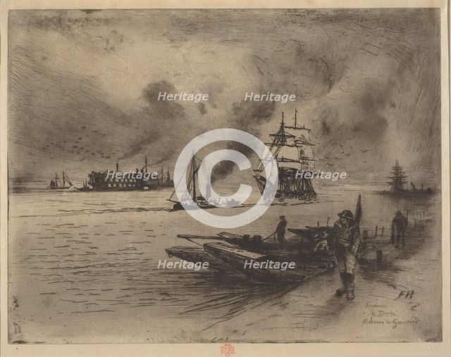 Environs de Gravesend, 1883. Creator: Felix Hilaire Buhot.