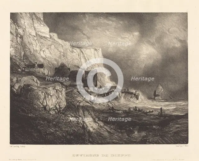 Environs de Dieppe, 1832. Creator: Eugene Isabey.