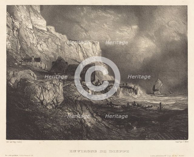 Environs de Dieppe, 1833. Creator: Eugene Isabey.