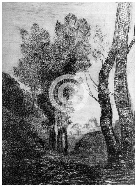 'Environs de Rome', c1815-1865, (1924). Artist: Jean-Baptiste-Camille Corot    