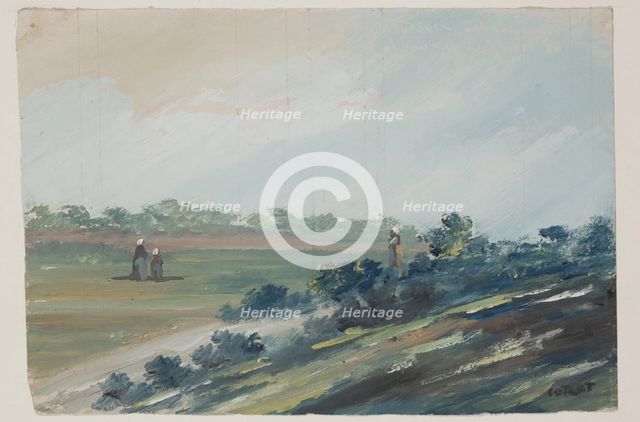 Environs de Viverols voilà une esquisse faite à la diable et ma foi je vais là..., 19th century. Creator: Unknown.