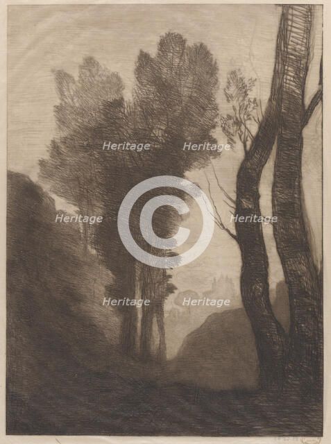 Environs of Rome, 1866. Creator: Jean-Baptiste-Camille Corot.