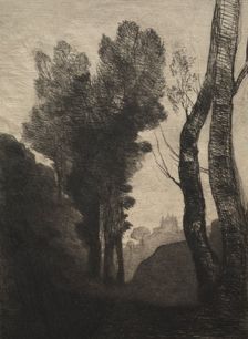 Environs of Rome, 1866. Creator: Jean Baptiste Camille Corot (French, 1796-1875); Cadart and Luquet
