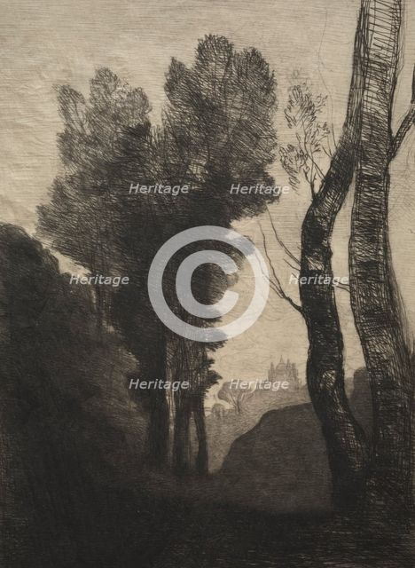 Environs of Rome, 1866. Creator: Jean Baptiste Camille Corot (French, 1796-1875); Cadart and Luquet.