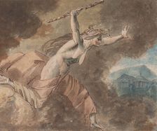 Envy from Ovid's "House of Envy" (Book II, lines 760-796) (recto)..., 1770-80. Creator: William Hamilton