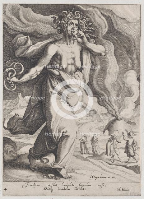 Envy, from Virtues and Vices, 1596-97., 1596-97. Creator: Zacharias Dolendo.