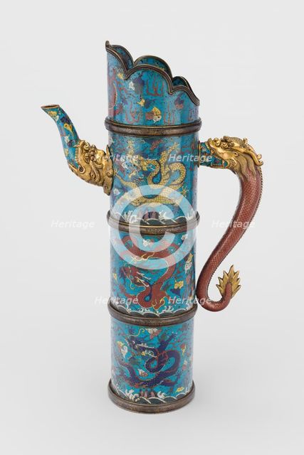 Enamel Ewer (duomuhu), Late Ming/early Qing dynasty, 17th century. Creator: Unknown.