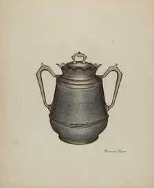 Enamel Pitcher, c. 1941. Creator: Richard Taylor