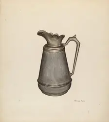 Enamel Pitcher, c. 1941. Creator: Richard Taylor