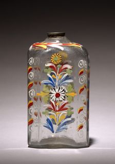 Enameled Bottle, 1700s. Creator: Unknown